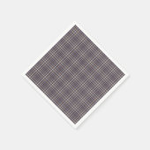 Serviette En Papier Tartan Plaid Motif Brown, bleu et beige no 69 (Coin)