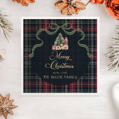 Serviette En Papier Tartan Plaid Preppy Christmas Party Napkins
