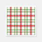 Serviette En Papier Tartan plat de Noël - Blanc (Devant)
