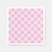 Serviette En Papier Tartan rose clair vacances de Noël motif (Devant)