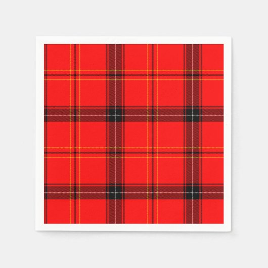 Serviette En Papier Tartan rouge écossais (Devant)
