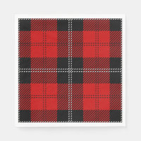Tartan Rouge Et Noir Écossais