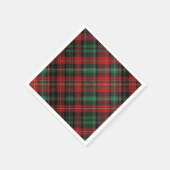 Serviette En Papier Tartan rouge et vert (Coin)