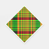 Serviette En Papier Tartan rouge et vert (Coin)