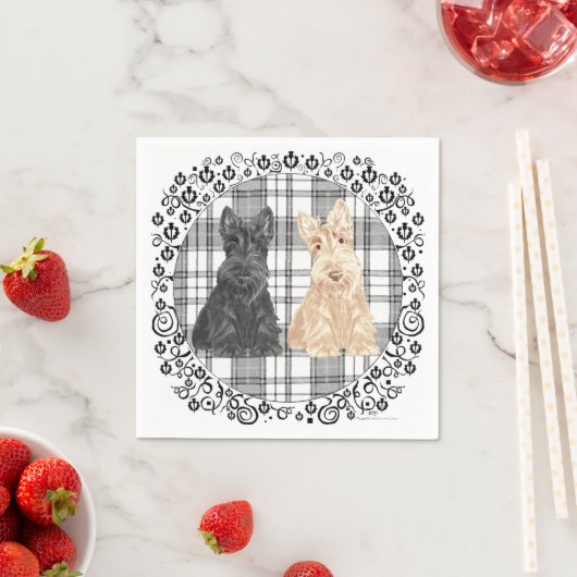 Serviette En Papier Tartan Scotties (En situation)