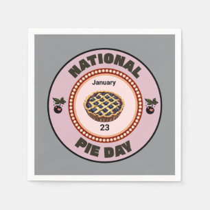 Serviette En Papier Tarte à la cerise de la Journée nationale des tart