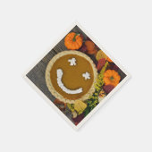 Serviette En Papier Tarte au potiron de Thanksgiving joyeuse (Coin)
