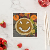 Serviette En Papier Tarte au potiron de Thanksgiving joyeuse (En situation)