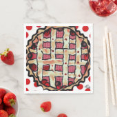 Serviette En Papier Tarte aux cerises (En situation)