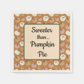 Serviette En Papier Tarte plus douce que Citrouille (Devant)