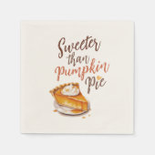 Serviette En Papier Tarte plus douce que Citrouille (Devant)