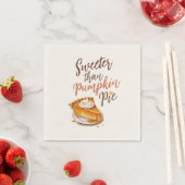 Serviette En Papier Tarte plus douce que Citrouille (En situation)