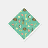 Serviette En Papier Tartes aux fruits tropicaux (Coin)