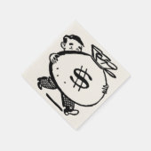 SERVIETTE EN PAPIER T'AS DE L'ARGENT ? (Coin)