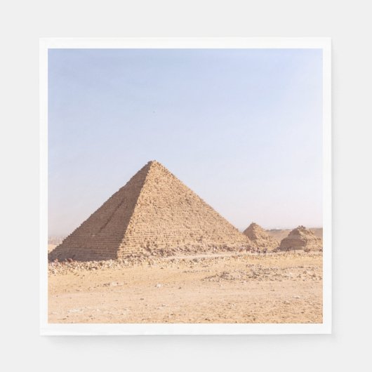 Serviette En Papier Tasse à café Pyramides d'Égypte (Devant)