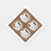 Serviette En Papier Tasses à café avec haricots et chocolat (Coin)
