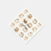 Serviette En Papier Tasses de café crème (Coin)