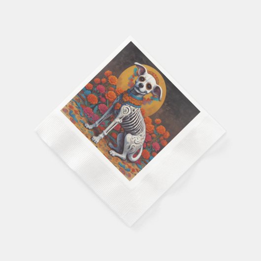Serviette En Papier Tasses de papier Perro Dia De Los Muertos (Coin)