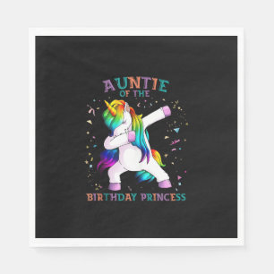 Serviette En Papier Tata de la princesse d'anniversaire Dab Licorne Ta