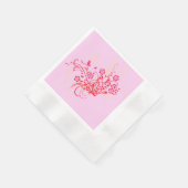 Serviette En Papier Tatouage de fleurs - serviettes (Coin)