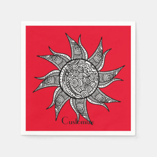 Serviette En Papier Tatouage de henné Sun Thunder_Cove