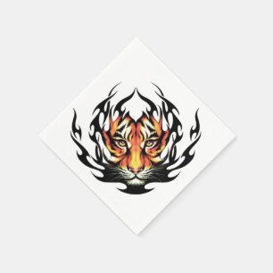 Serviette En Papier Tatouage de tigre
