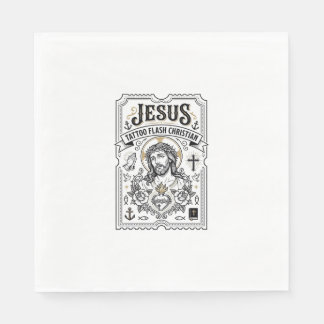 Serviette En Papier Tatouage flash Jésus Christianisme Tatouage flash