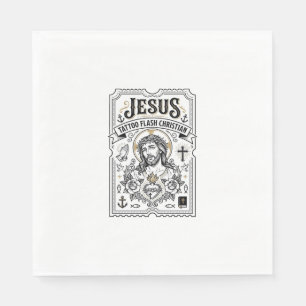 Serviette En Papier Tatouage flash Jésus Christianisme Tatouage flash