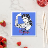 Serviette En Papier Tattoo Girl Arm Up Thunder_Cove (En situation)
