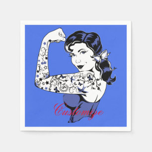 Serviette En Papier Tattoo Girl Arm Up Thunder_Cove