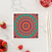 Serviette En Papier Tattoo Kaleidoscope Fractal (En situation)