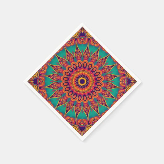 Serviette En Papier Tattoo Kaleidoscope Fractal (Coin)
