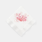 Serviette En Papier Tattoo of Flowers (Coin)