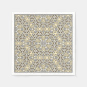 Serviette En Papier Taupe Brown Gris Beige Mosaïque Kaleidoscope Motif (Devant)