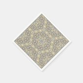 Serviette En Papier Taupe Brown Gris Beige Mosaïque Kaleidoscope Motif (Coin)