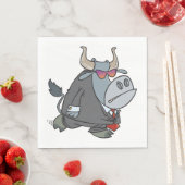 Serviette En Papier Taureau En Costume (En situation)