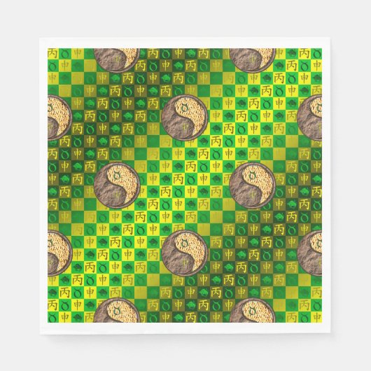 Serviette En Papier Taureau & Singe de feu (Devant)