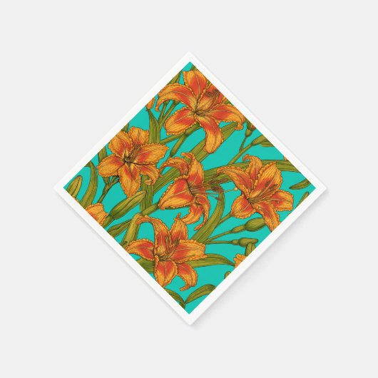 Serviette En Papier Tawny fleurs quotidiennes (Coin)