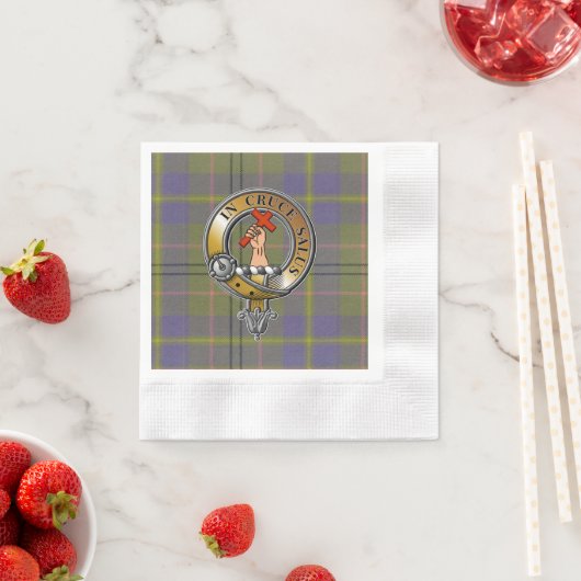 Serviette En Papier Taylor Tartan & Badge (En situation)
