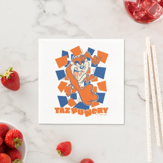Serviette En Papier TAZ™ Hungry Smashing Through Checker (En situation)