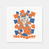 Serviette En Papier TAZ™ Hungry Smashing Through Checker (Devant)