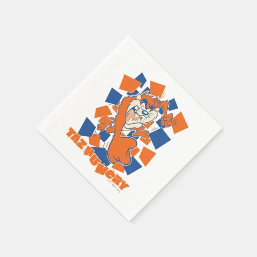 Serviette En Papier TAZ™ Hungry Smashing Through Checker (Coin)