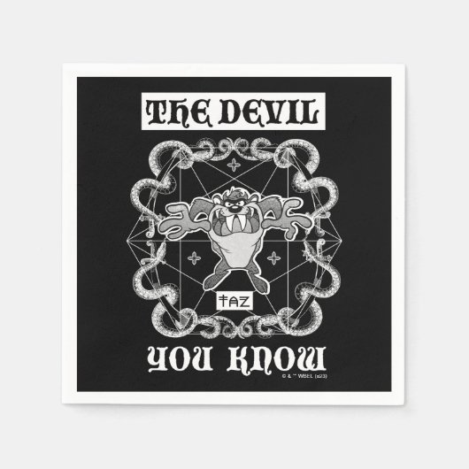 Serviette En Papier TAZ™ Le Diable que vous connaissez (Devant)