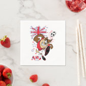 Serviette En Papier TAZ™ Team Australia Soccer Graphic (En situation)