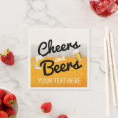 Serviette En Papier Tchin et bières|Bière glacée mousseuse (En situation)