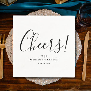 Serviette En Papier Tchin  Minimaliste et Chic   Serviettes de mariage