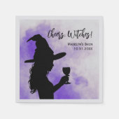 Serviette En Papier Tchin Sorcières Fête de Bachelorette Halloween (Devant)