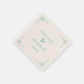 Serviette En Papier Té Géométrique Élégant (Coin)
