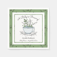 Tea Cup Tea Party Baby shower serviettes