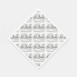 Serviette En Papier Tea Party Alice dans Wonderland Papier serviettes